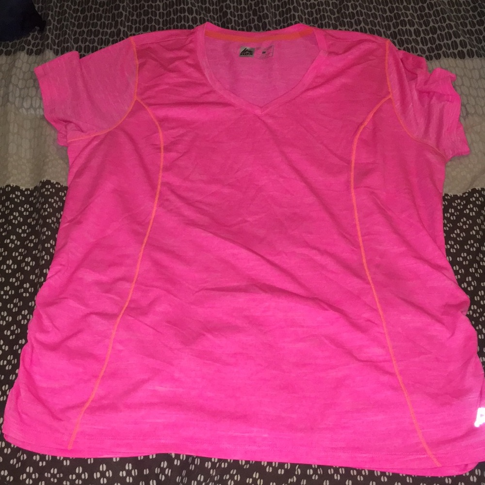 Bright pink athletic tee